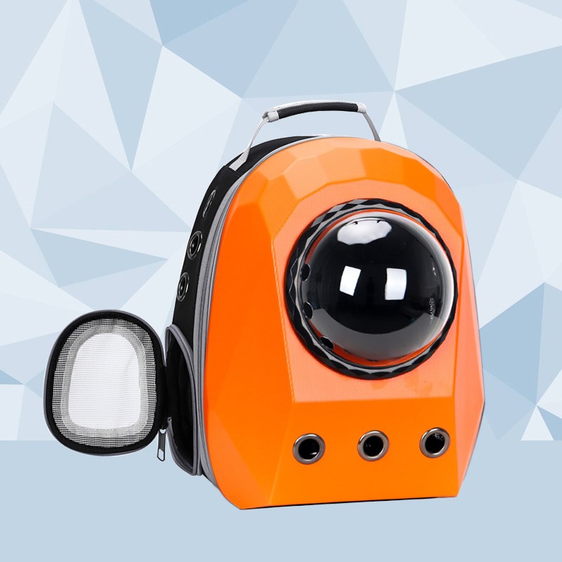 Space Capsule Dog Carrier Bag, Portable Breathable Pet Backpack Outdoor Travel Transport Cage for Small Pets