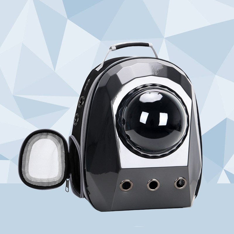 Space Capsule Dog Carrier Bag, Portable Breathable Pet Backpack Outdoor Travel Transport Cage for Small Pets