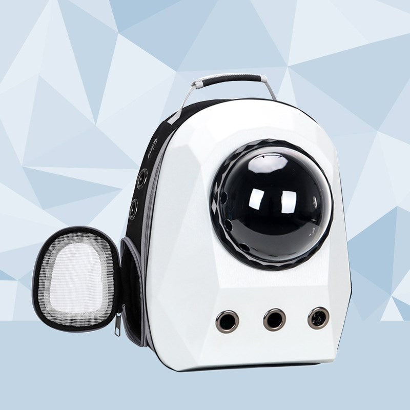 Space Capsule Dog Carrier Bag, Portable Breathable Pet Backpack Outdoor Travel Transport Cage for Small Pets