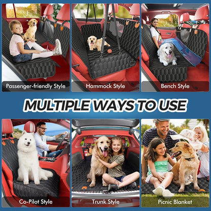 6-in-1 Waterproof Dog Car Seat Cover