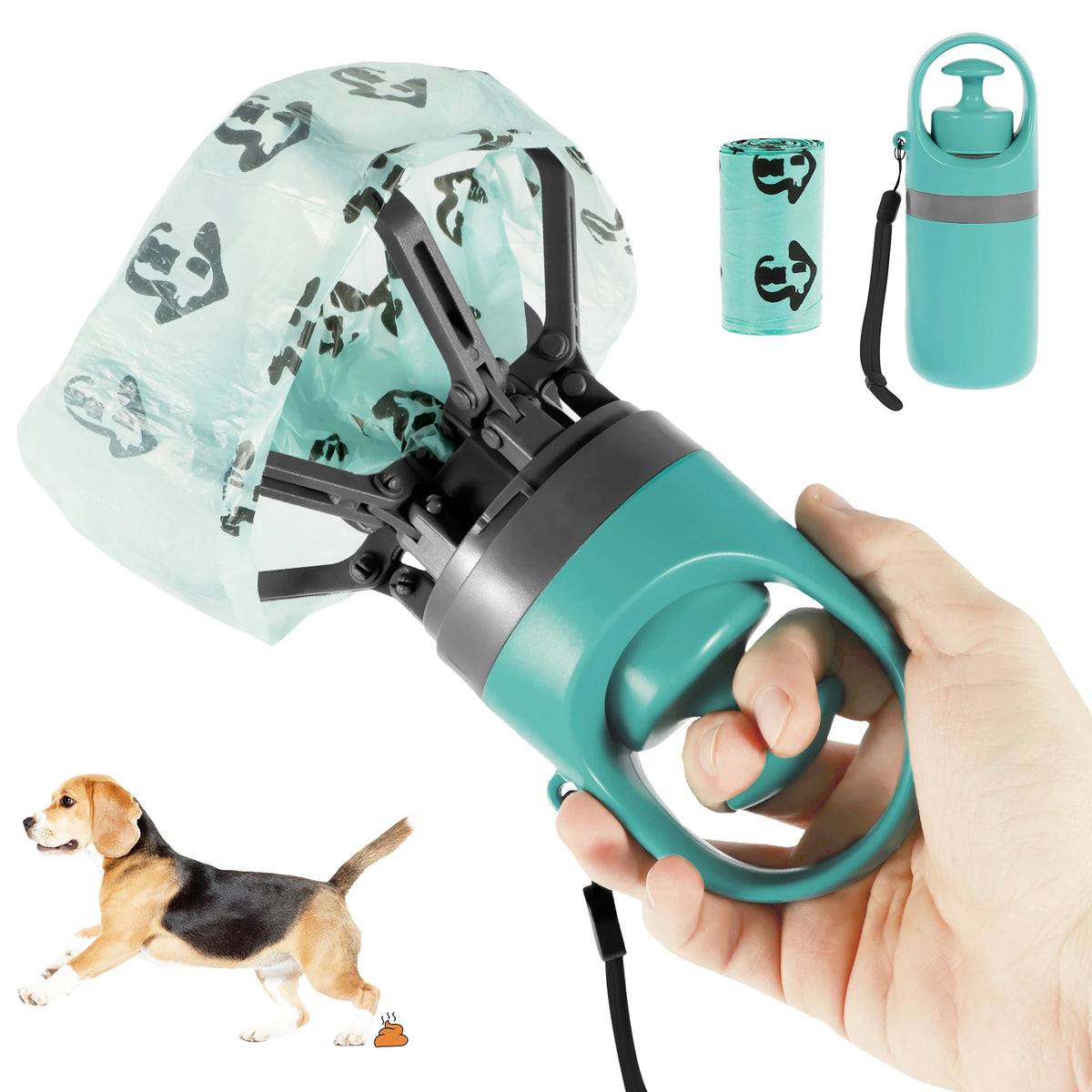 1pcs Pet Toilet Portable Outdoor Garbage Bag, Dog Toilet Six Claw Shovel Fecal Dispenser