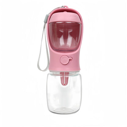 Portable 2-in-1 Dog Water Bottle with Food Container – Travel Pet Feeder & Drinking Bowl