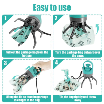 1pcs Pet Toilet Portable Outdoor Garbage Bag, Dog Toilet Six Claw Shovel Fecal Dispenser