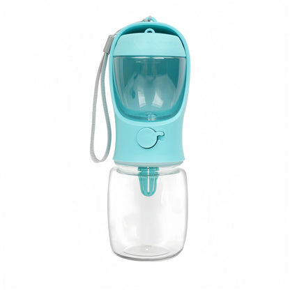 Portable 2-in-1 Dog Water Bottle with Food Container – Travel Pet Feeder & Drinking Bowl