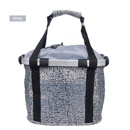 Detachable Bike Front Basket, Foldable Bicycle Handlebar Pet Carrier for Small Cat Dog