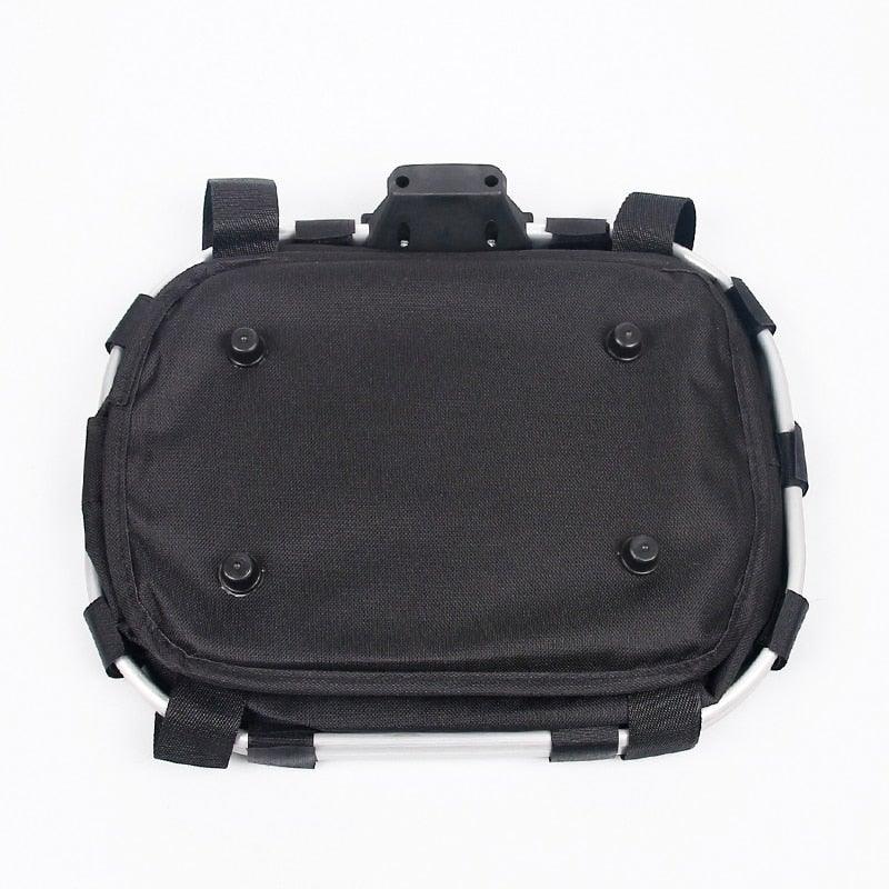 Detachable Bike Front Basket, Foldable Bicycle Handlebar Pet Carrier for Small Cat Dog