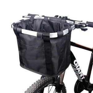 Detachable Bike Front Basket, Foldable Bicycle Handlebar Pet Carrier for Small Cat Dog