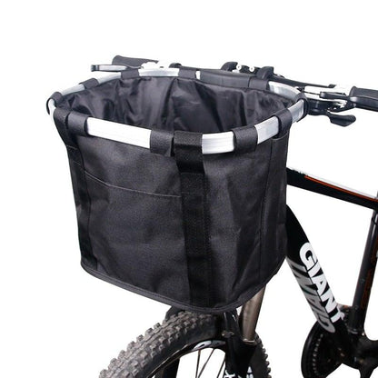 Detachable Bike Front Basket, Foldable Bicycle Handlebar Pet Carrier for Small Cat Dog