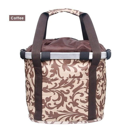 Detachable Bike Front Basket, Foldable Bicycle Handlebar Pet Carrier for Small Cat Dog