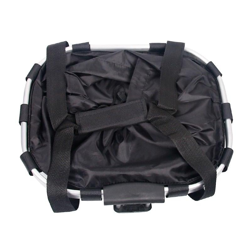 Detachable Bike Front Basket, Foldable Bicycle Handlebar Pet Carrier for Small Cat Dog
