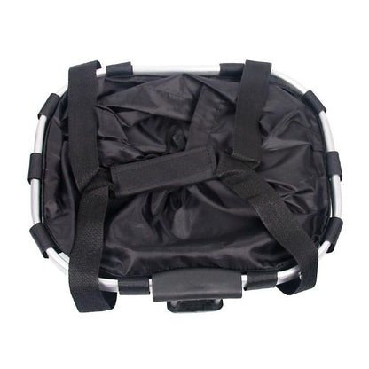 Detachable Bike Front Basket, Foldable Bicycle Handlebar Pet Carrier for Small Cat Dog